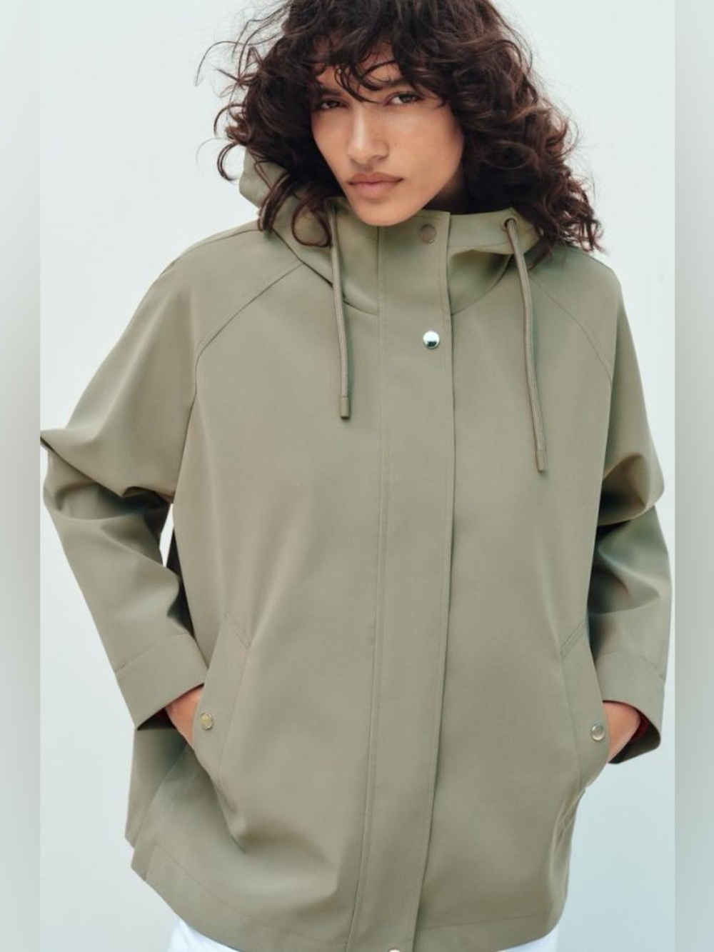 Zara Rubberized Hooded Jacket